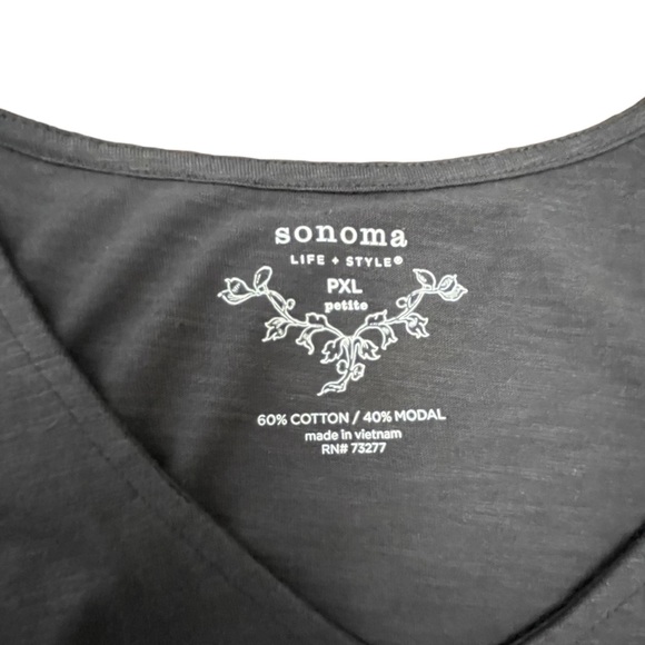 SONOMA | SLEEVELESS TIE BACK DRESS | SZ PETITE XL | DARK GRAY - Picture 6 of 7